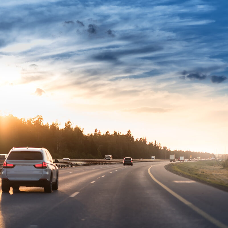 Car on road stock image