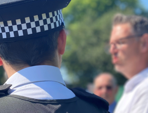 PCC John Campion with police officer